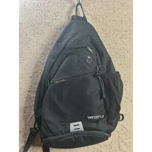 Waterfly Black Sling Bag – Crossbody Chest Backpack – Lightweight Travel Pack
